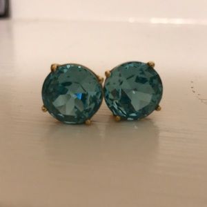 Large light blue kate spade gumdrop earrings